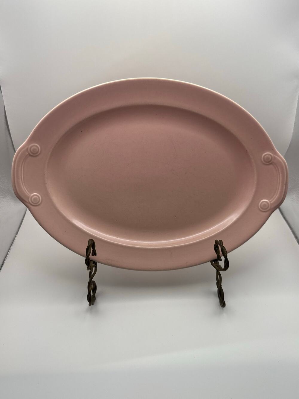 Set 3 Vintage Lu-Ray Pastels Pink Platter & Saxon China Serving Bowl Set of 3